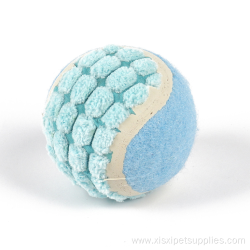 hot-sell eco-friendly plush tennis ball dog chew toy